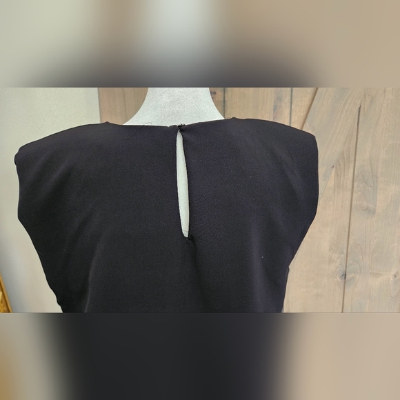 ZARA Shoulder Pad Mini Dress In Black. Size Medium NWT - Picture 10 of 14